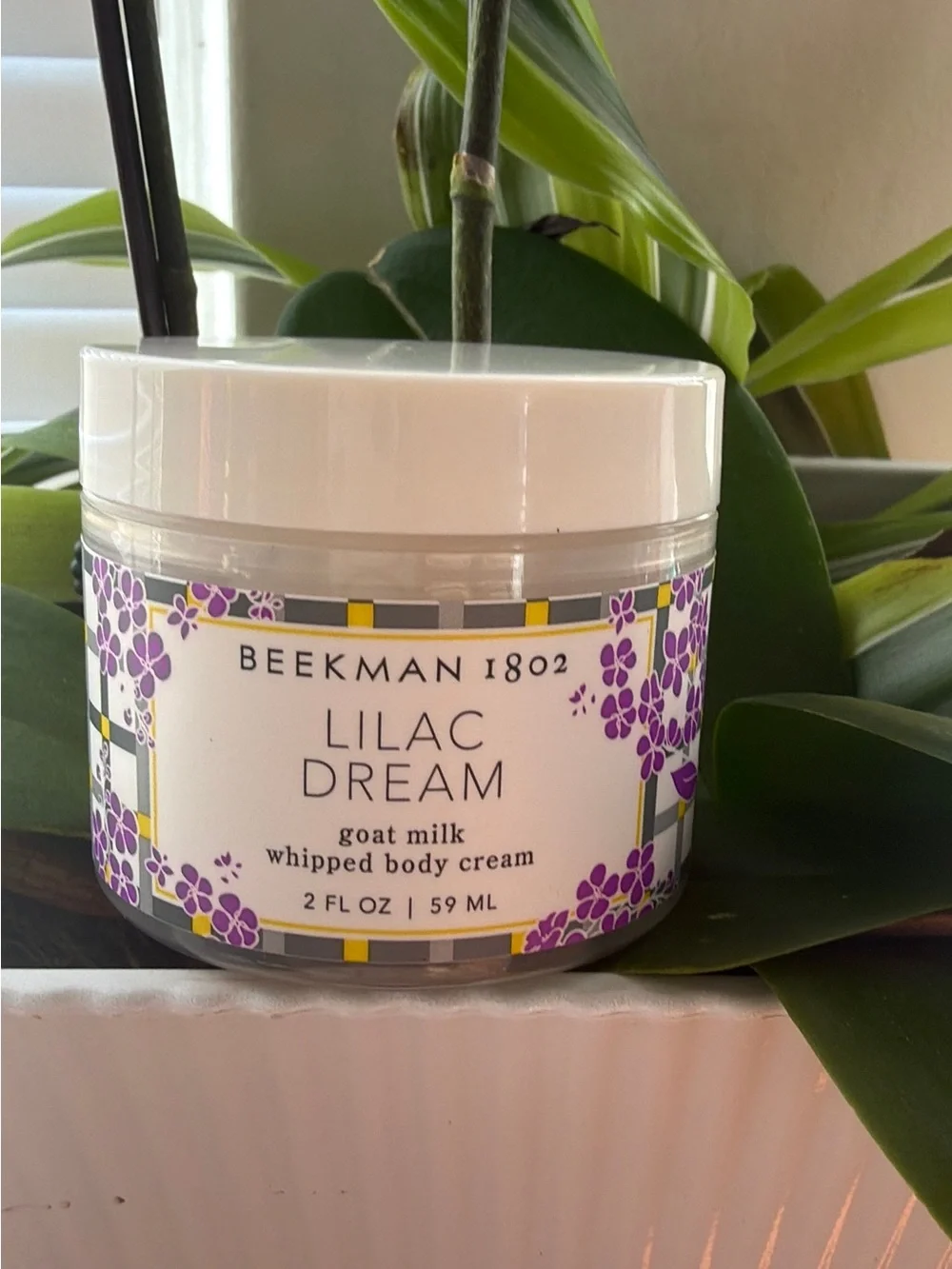 Beekman 1802 Lilac Dream Whipped Body Cream - White and Purple Accents